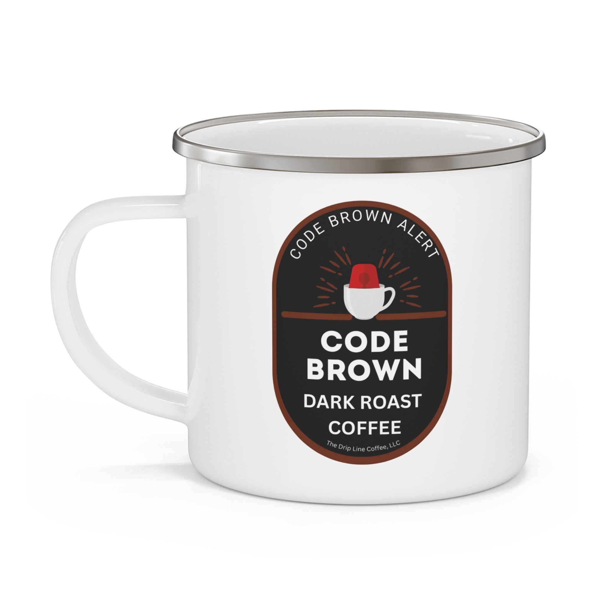 Code Brown Enamel Camping Mug