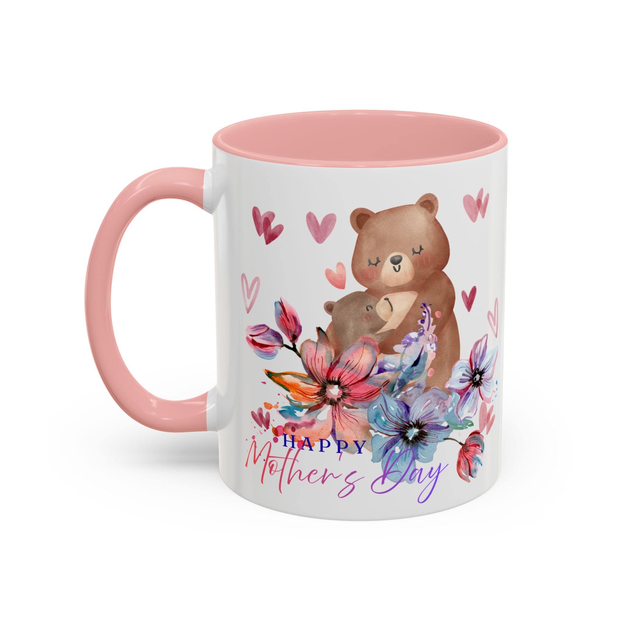 Mother's Day Bear Coffee Mug – Happy Mother's Day Floral Accent Mug