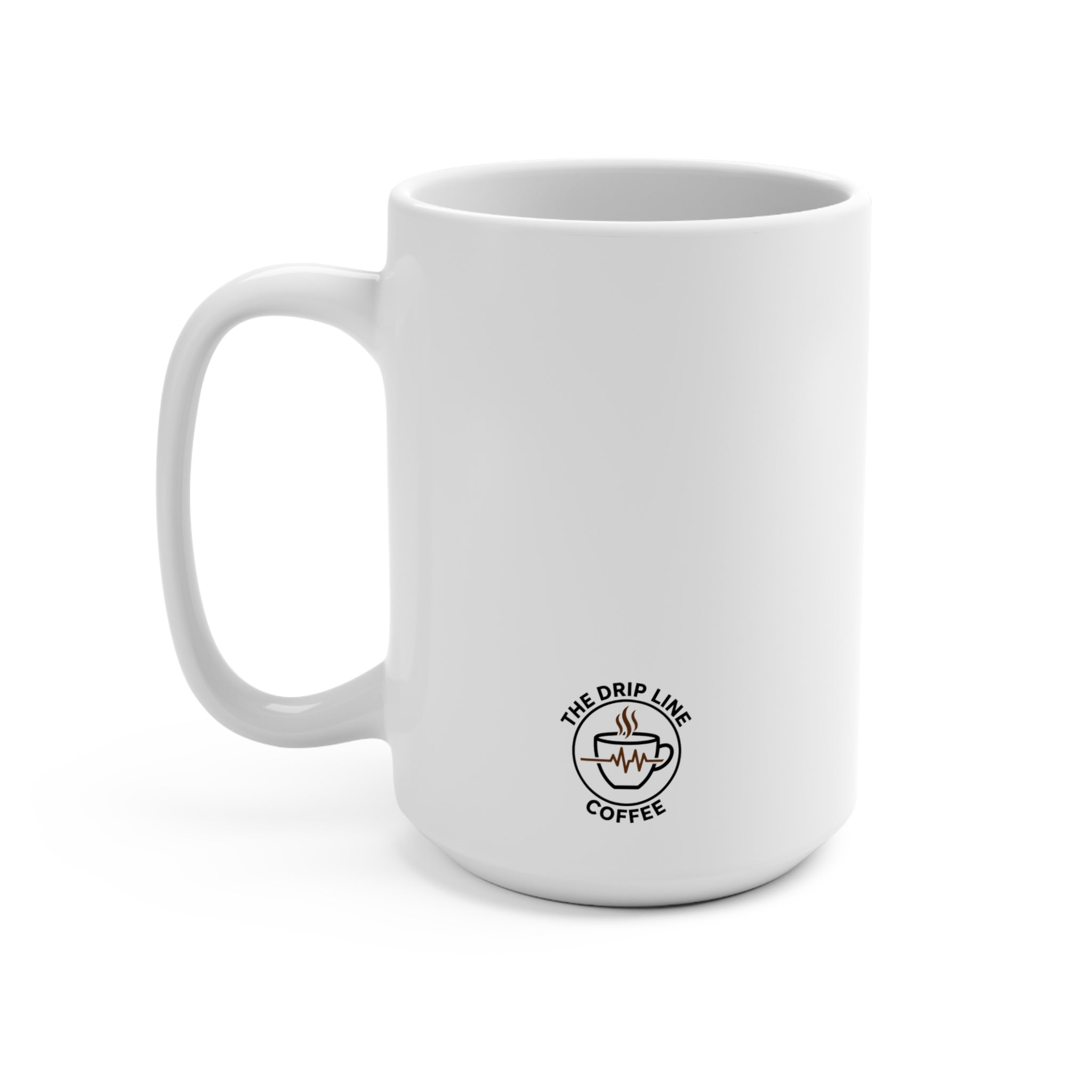 PQRS Heart Tea 15oz Mug — Heartbeat, Cups & Love Design