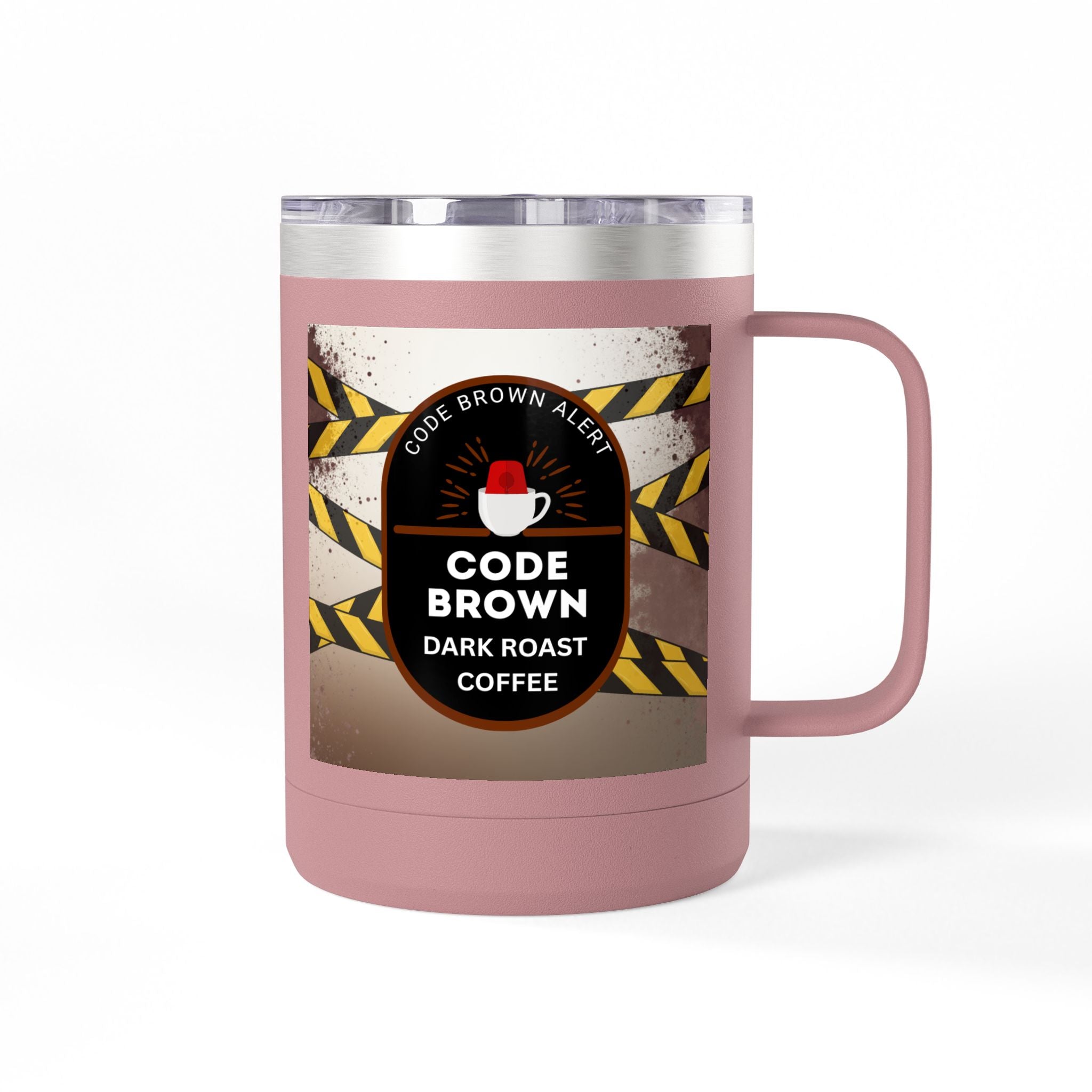 Coffee Mug — Code Brown Dark Roast 15oz Travel Tumbler