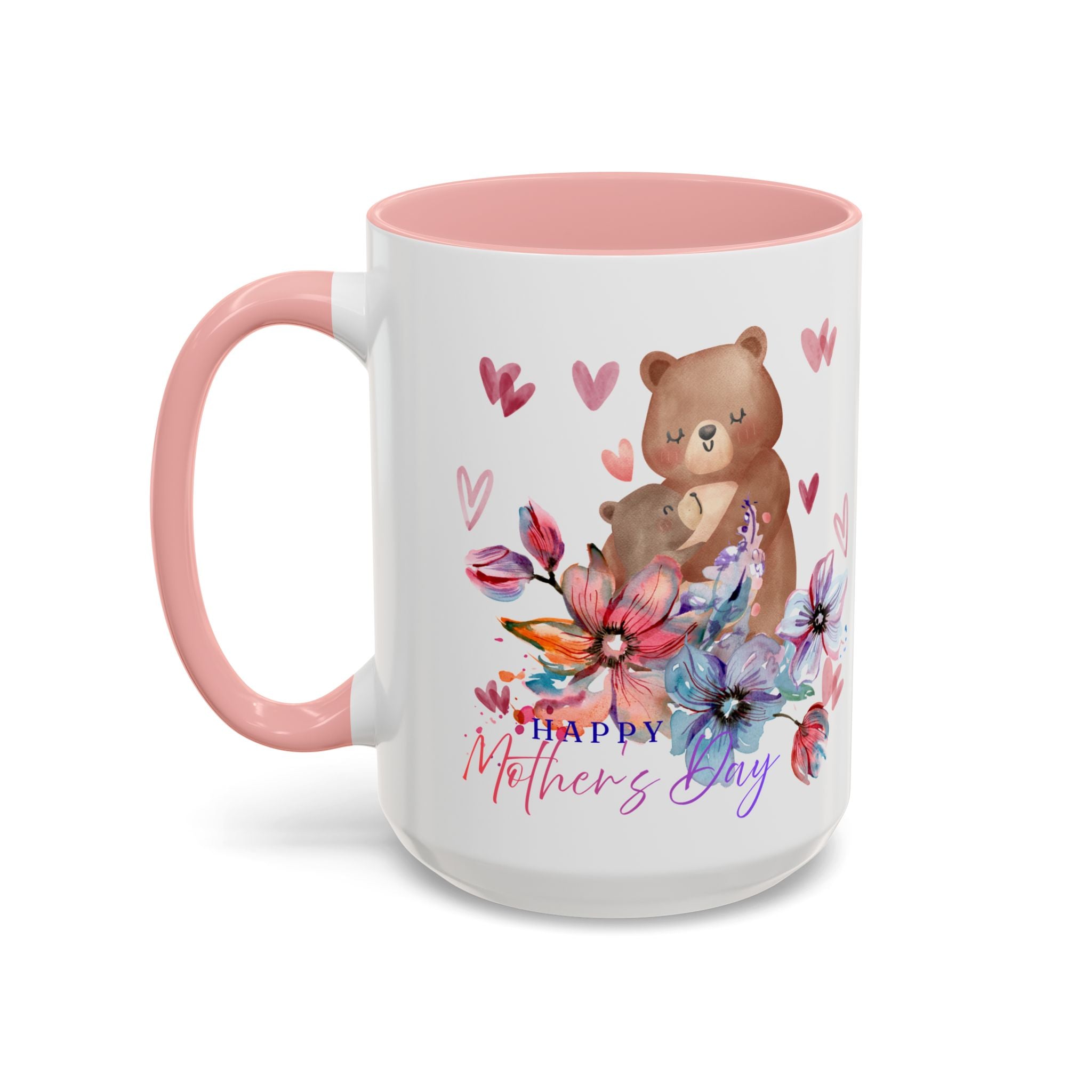 Mother's Day Bear Coffee Mug – Happy Mother's Day Floral Accent Mug