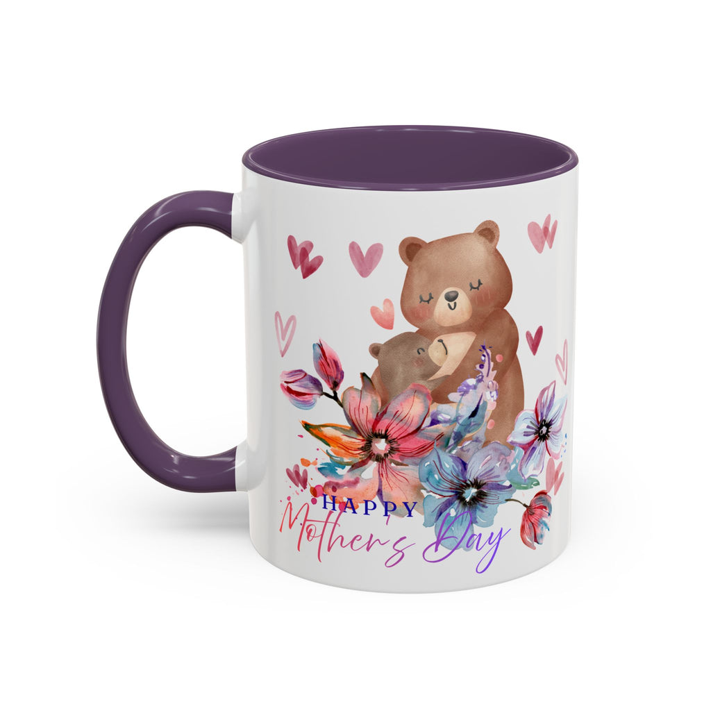 Mother's Day Bear Coffee Mug – Happy Mother's Day Floral Accent Mug