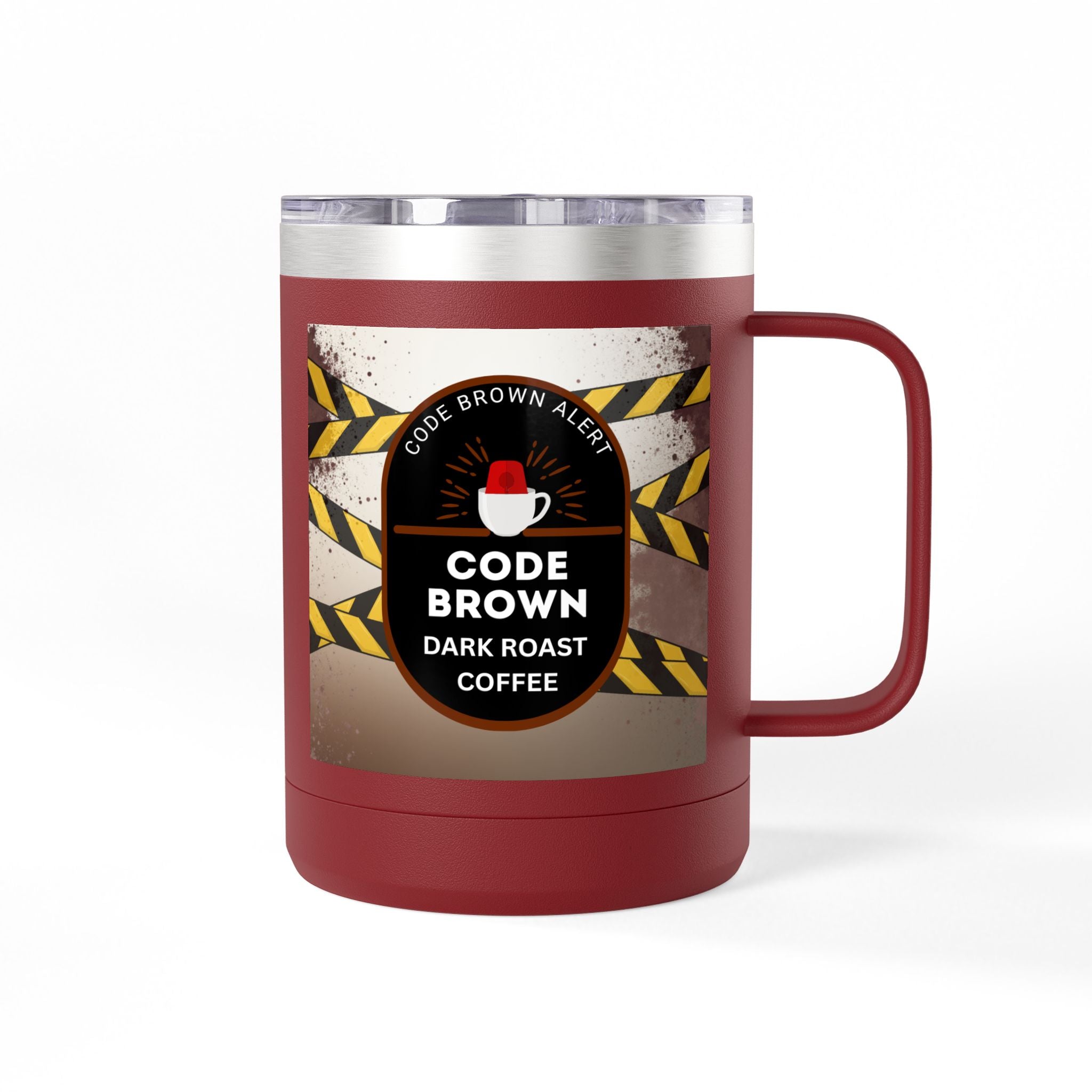 Coffee Mug — Code Brown Dark Roast 15oz Travel Tumbler