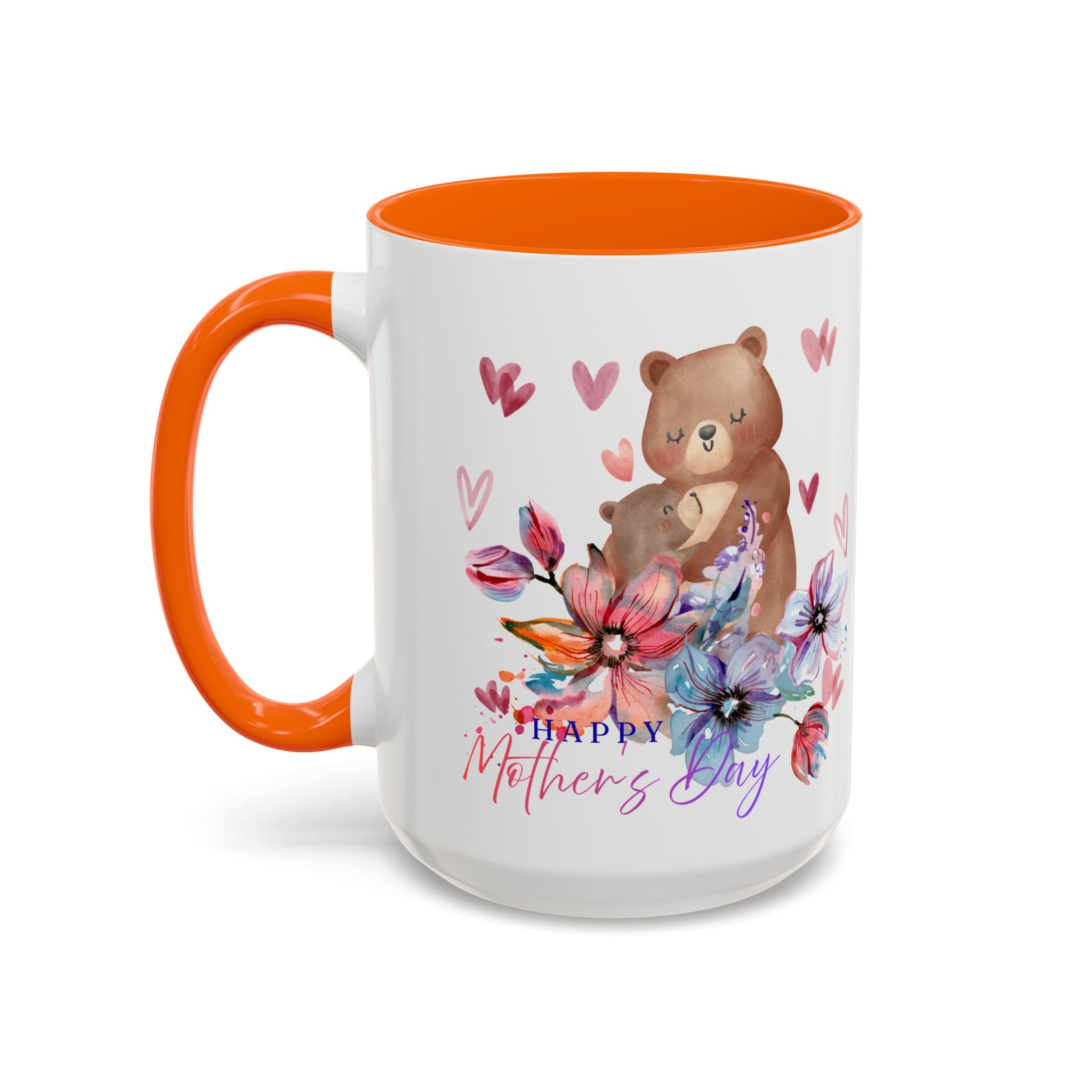Mother's Day Bear Coffee Mug – Happy Mother's Day Floral Accent Mug