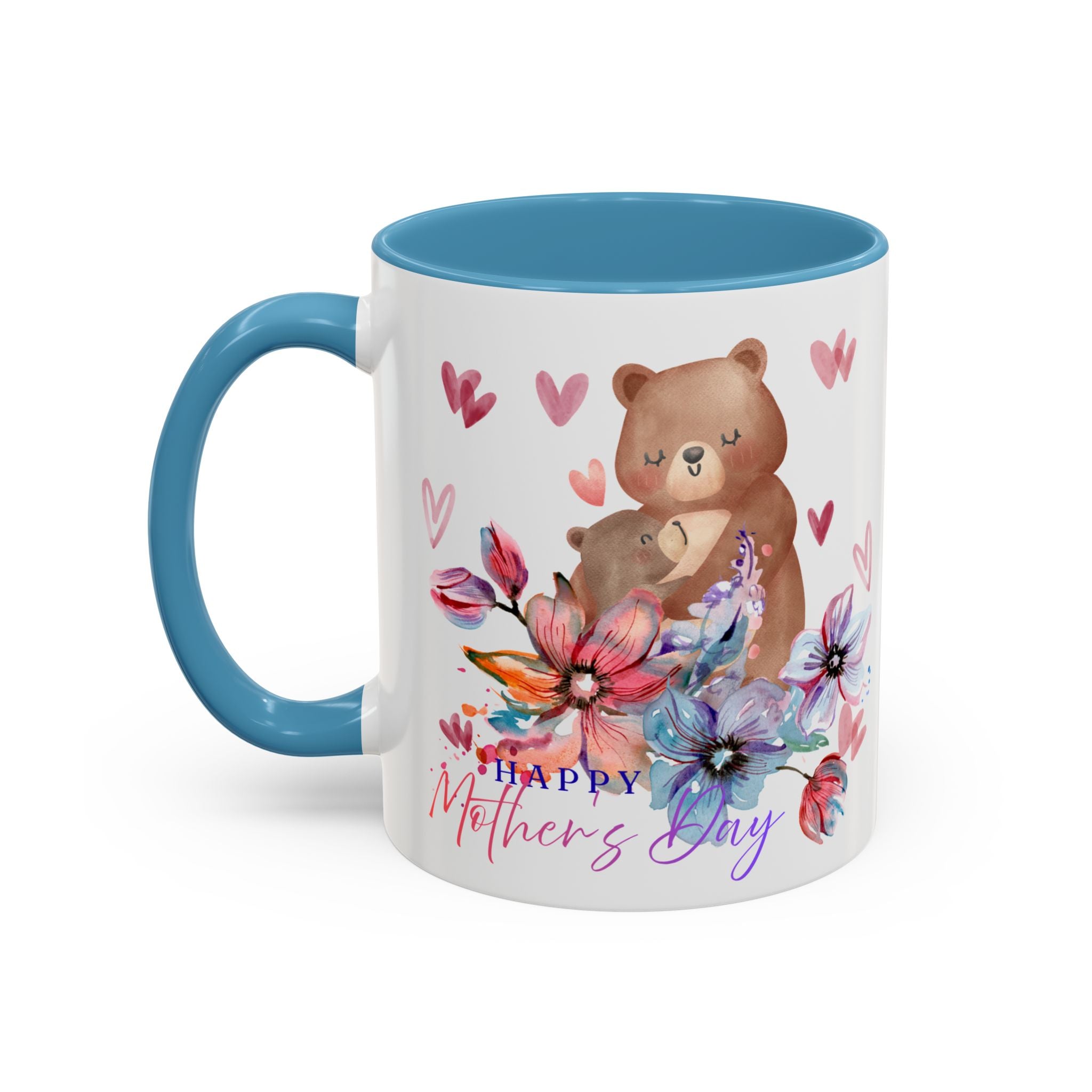 Mother's Day Bear Coffee Mug – Happy Mother's Day Floral Accent Mug