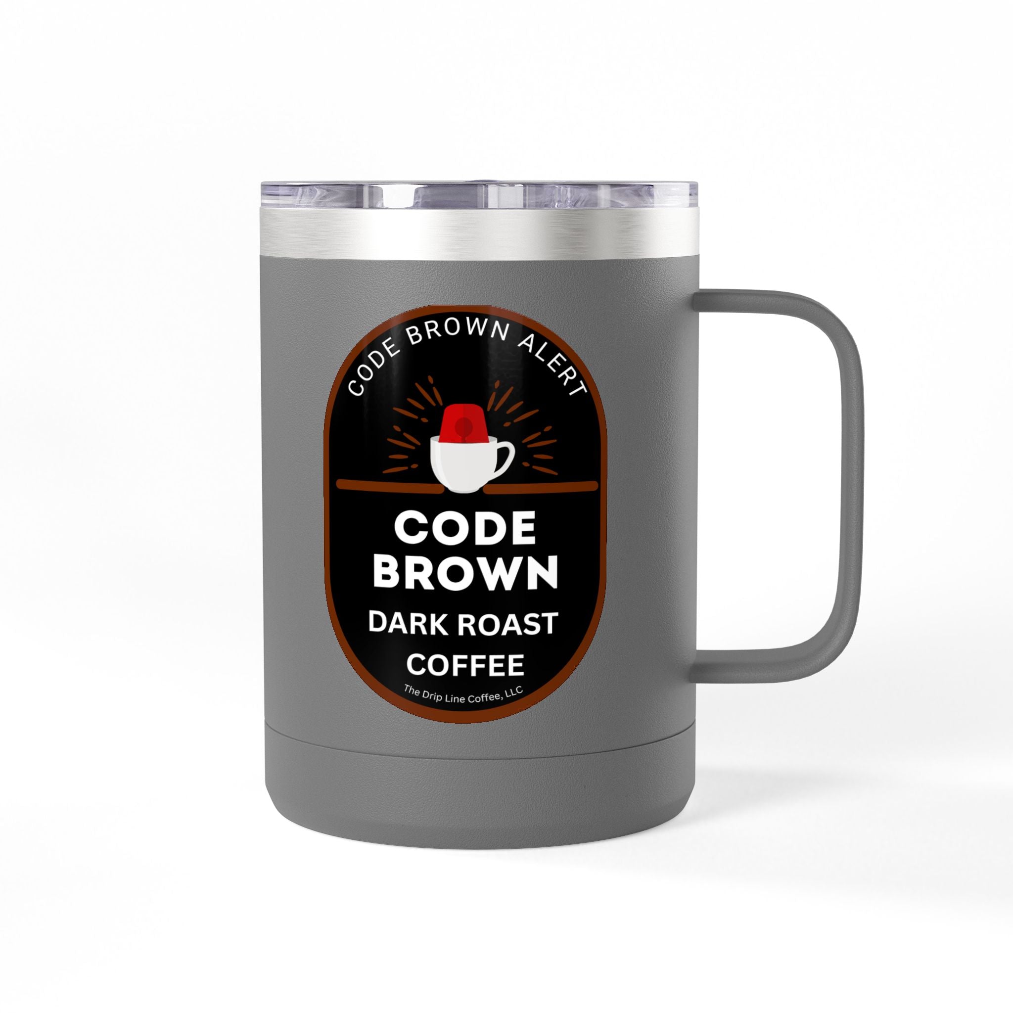 Code Brown Dark Roast Coffee Tumbler — 15oz Insulated Mug