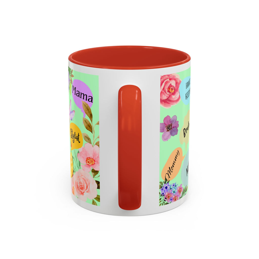 Mom the.... Accent Coffee Mug — Floral Butterfly Gifts for Moms (11/15oz)