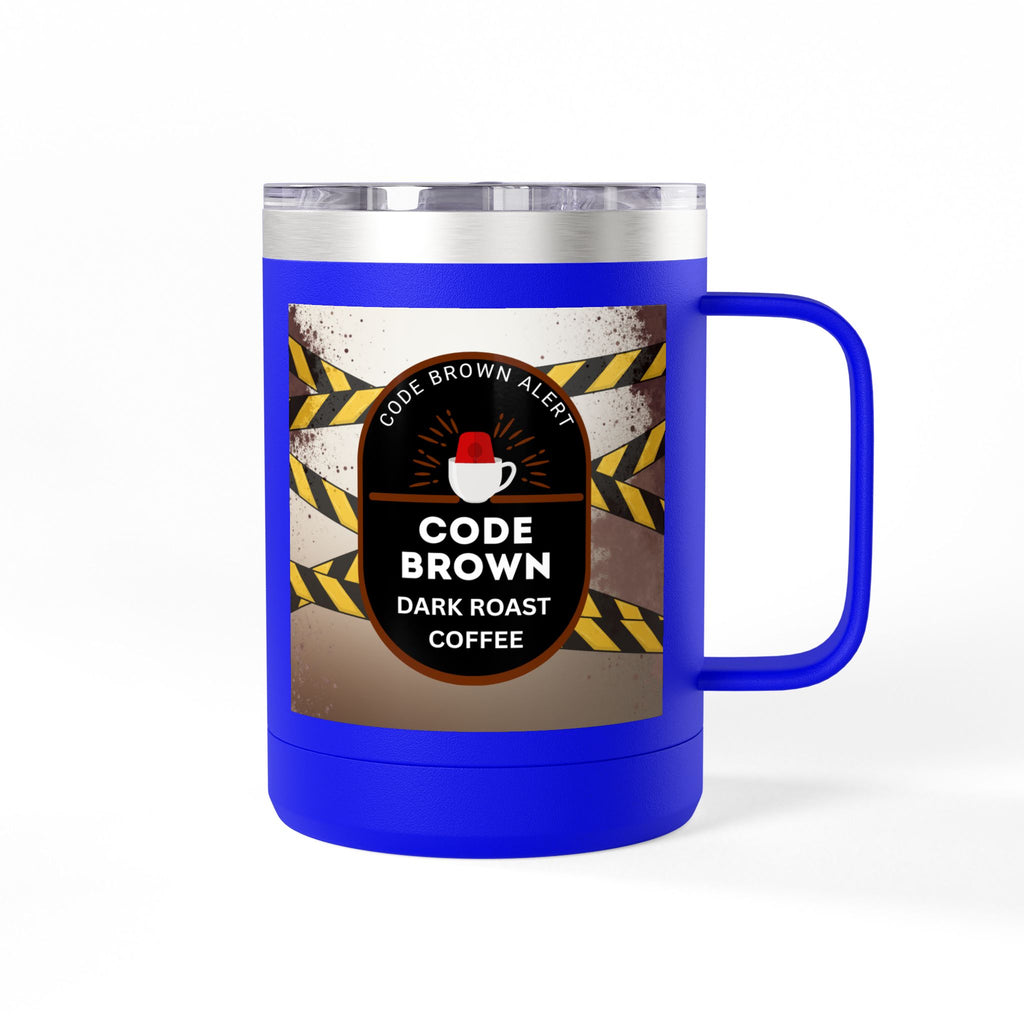 Coffee Mug — Code Brown Dark Roast 15oz Travel Tumbler