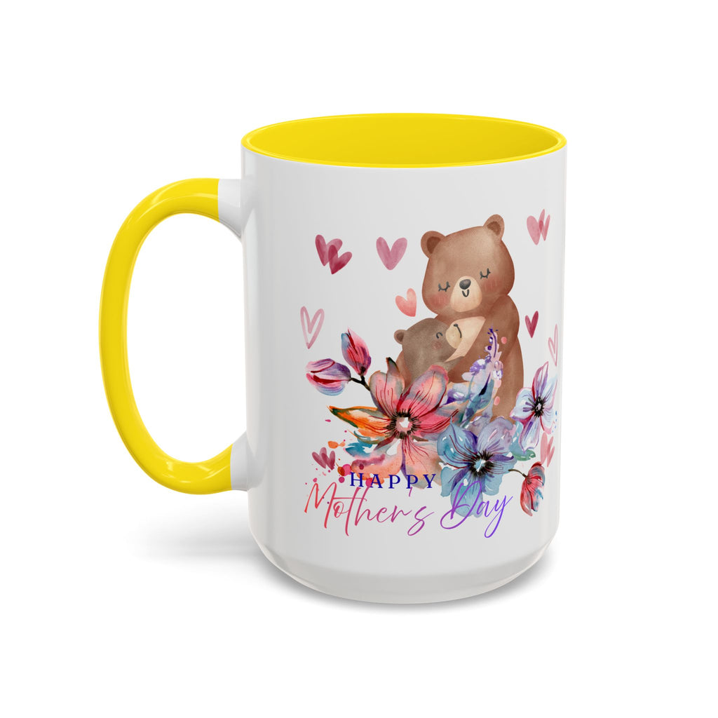 Mother's Day Bear Coffee Mug – Happy Mother's Day Floral Accent Mug
