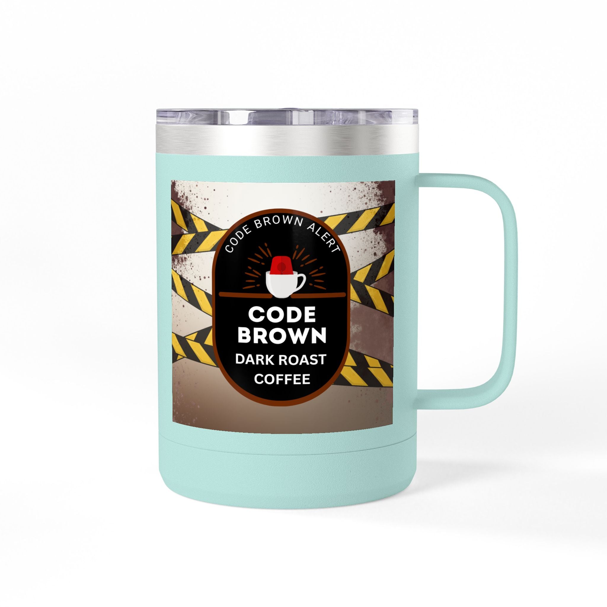 Coffee Mug — Code Brown Dark Roast 15oz Travel Tumbler