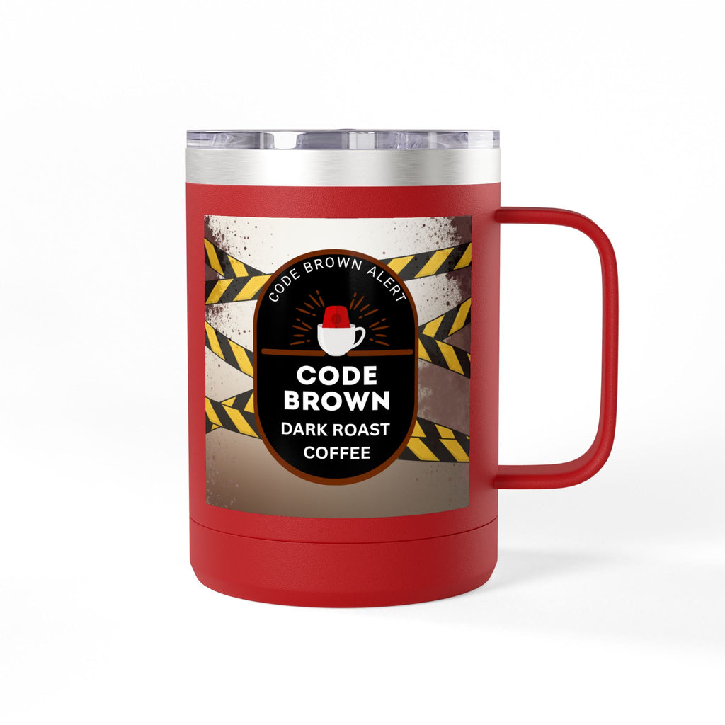Coffee Mug — Code Brown Dark Roast 15oz Travel Tumbler