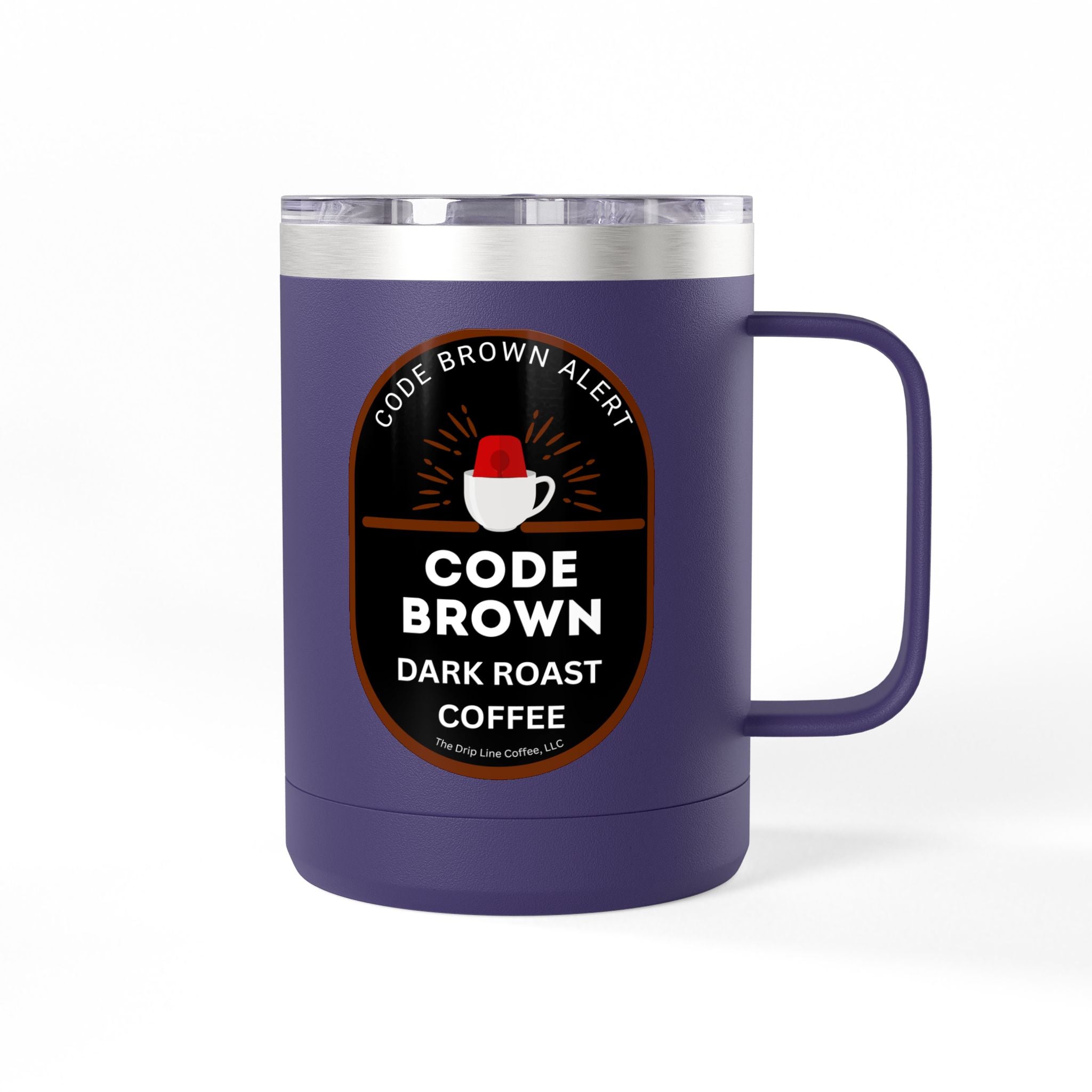 Code Brown Dark Roast Coffee Tumbler — 15oz Insulated Mug