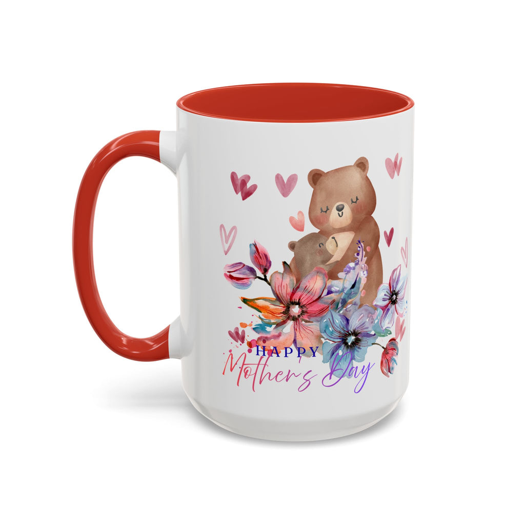 Mother's Day Bear Coffee Mug – Happy Mother's Day Floral Accent Mug