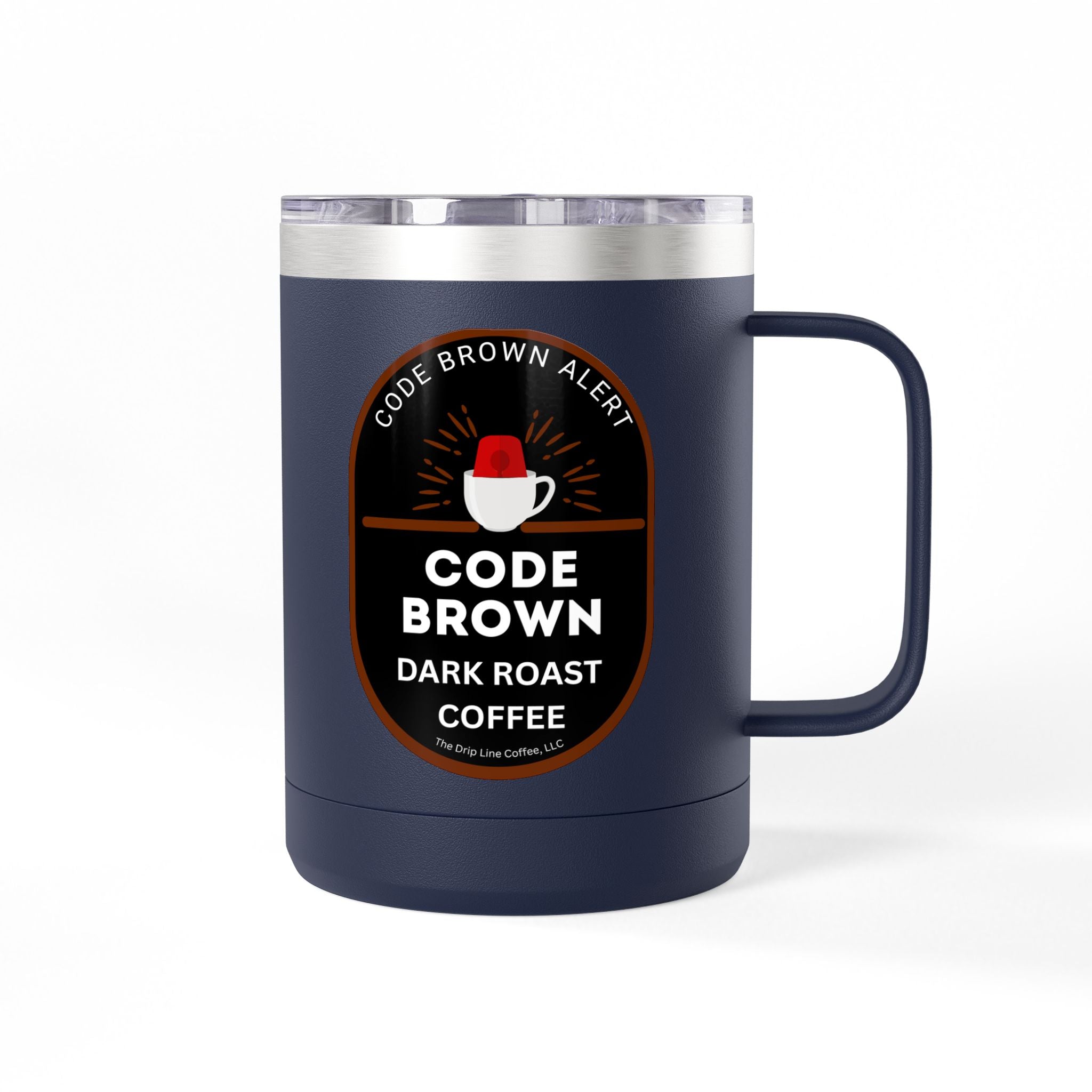 Code Brown Dark Roast Coffee Tumbler — 15oz Insulated Mug