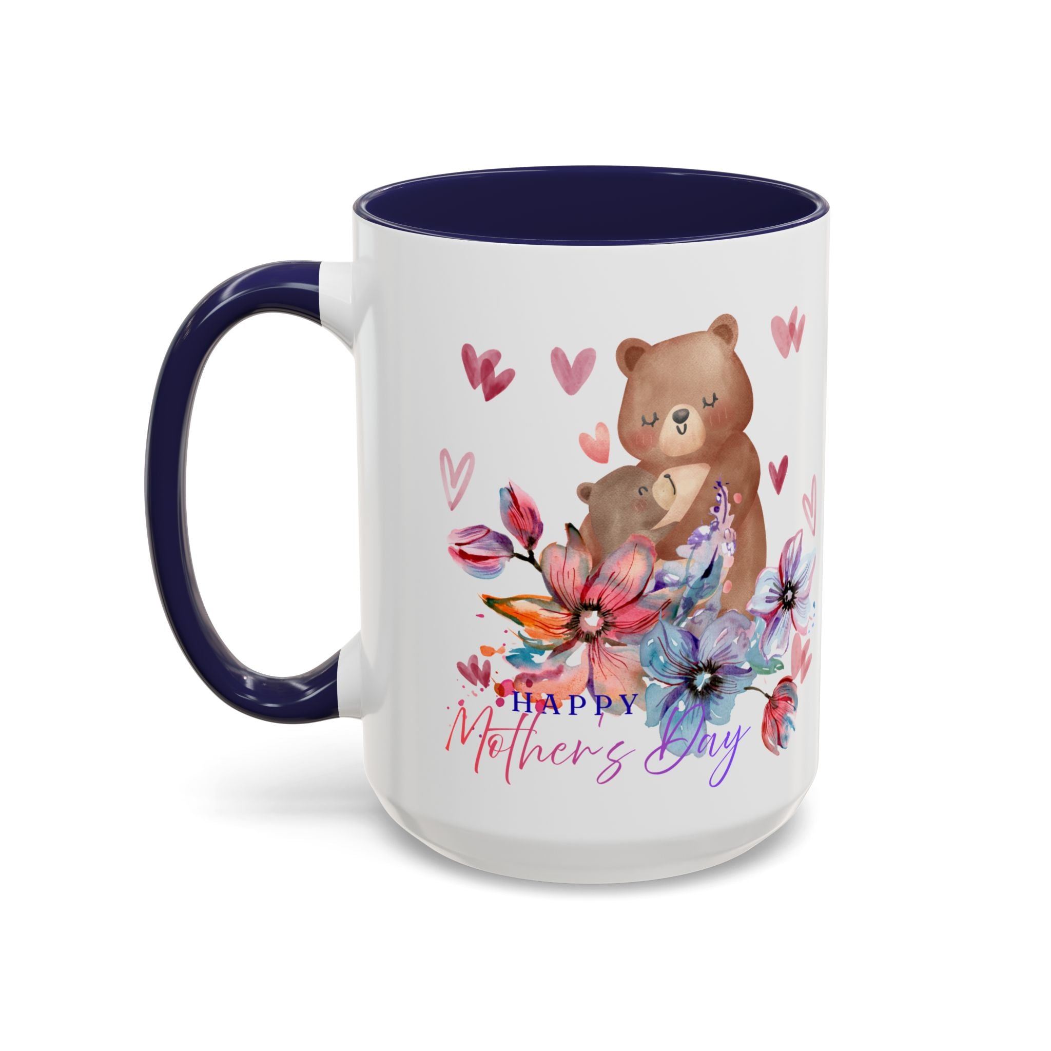 Mother's Day Bear Coffee Mug – Happy Mother's Day Floral Accent Mug