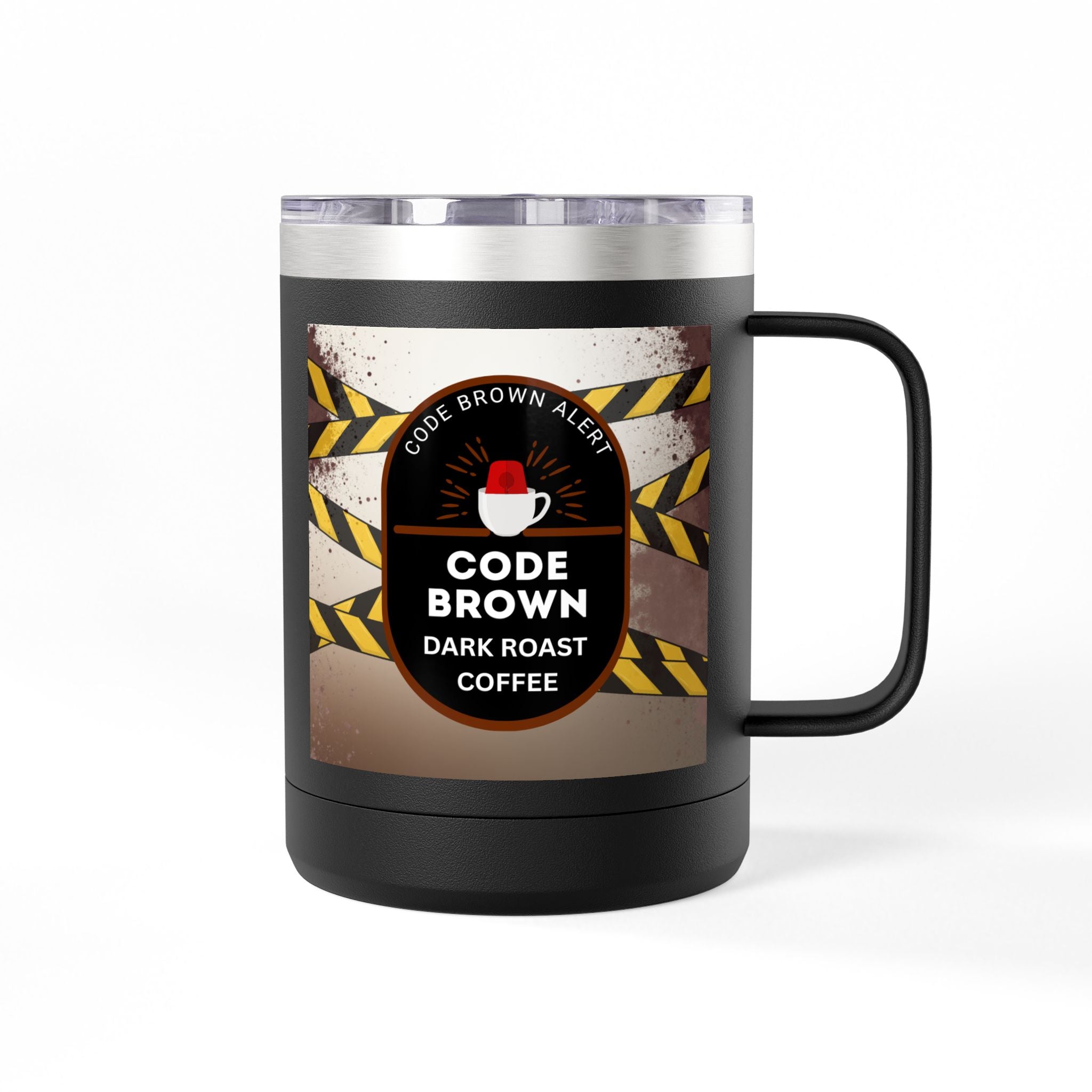 Coffee Mug — Code Brown Dark Roast 15oz Travel Tumbler