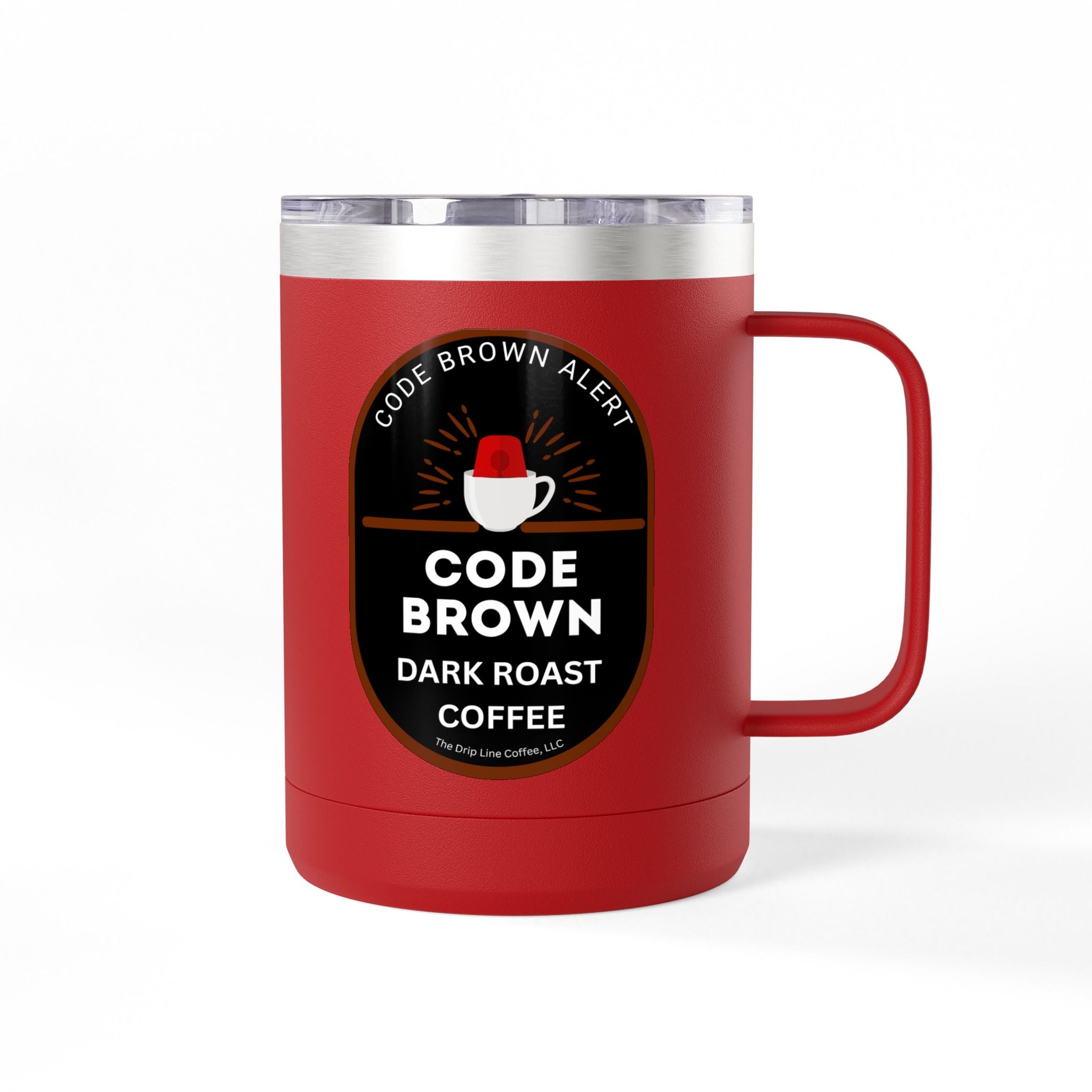 Code Brown Dark Roast Coffee Tumbler — 15oz Insulated Mug