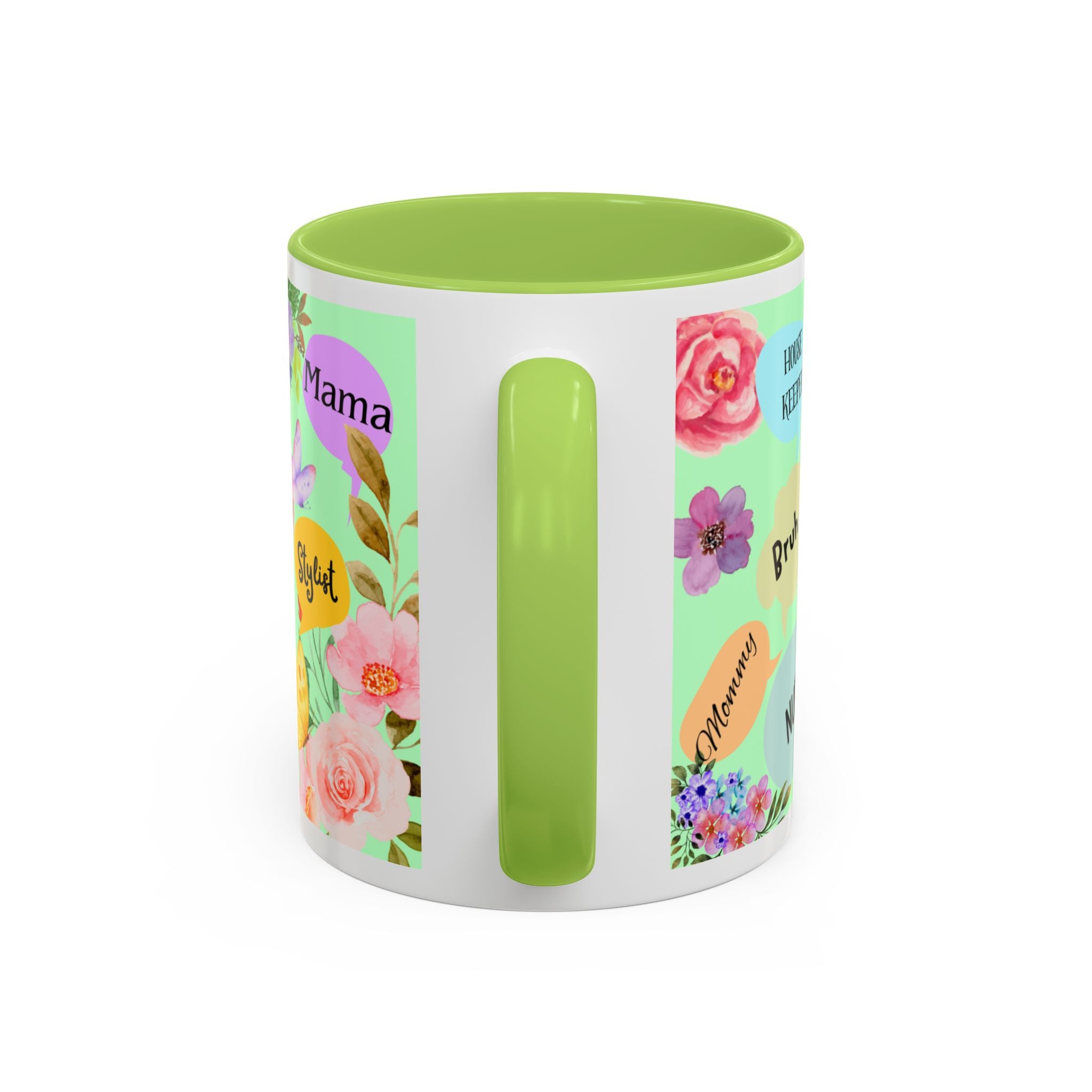 Mom the.... Accent Coffee Mug — Floral Butterfly Gifts for Moms (11/15oz)