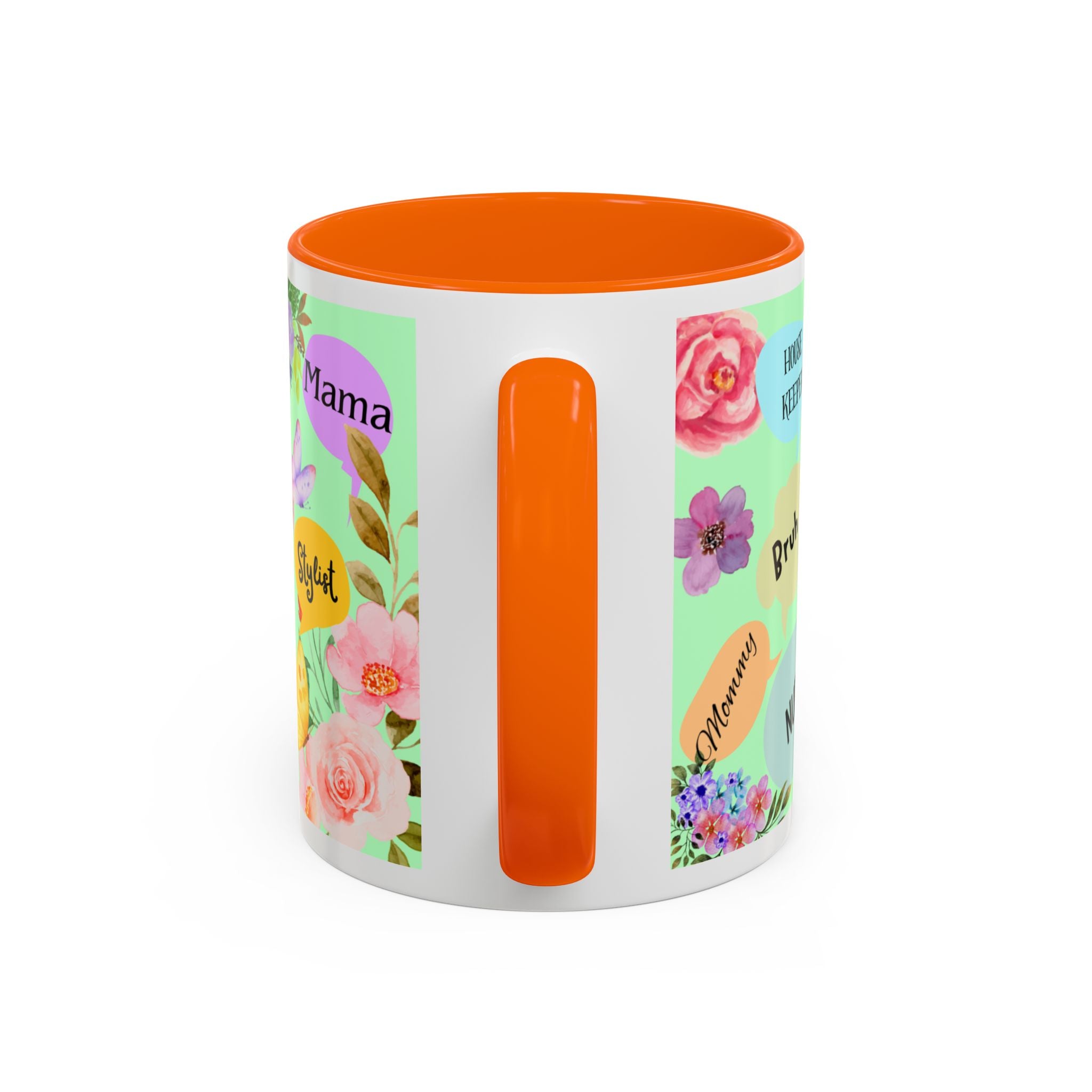 Mom the.... Accent Coffee Mug — Floral Butterfly Gifts for Moms (11/15oz)