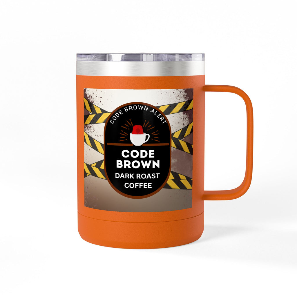 Coffee Mug — Code Brown Dark Roast 15oz Travel Tumbler