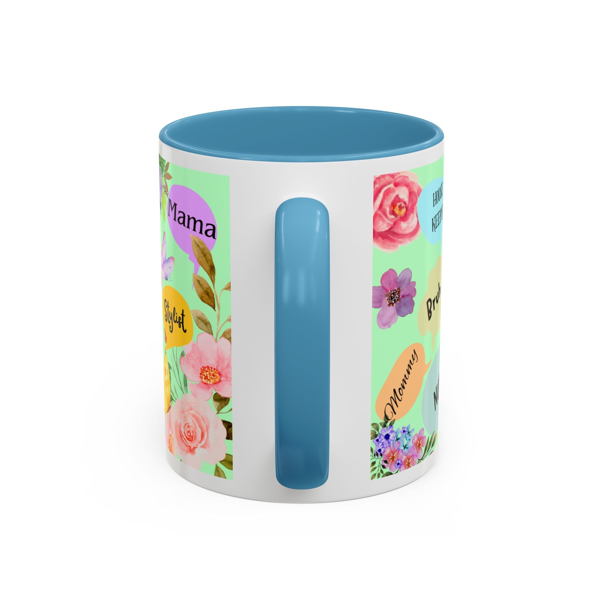 Mom the.... Accent Coffee Mug — Floral Butterfly Gifts for Moms (11/15oz)