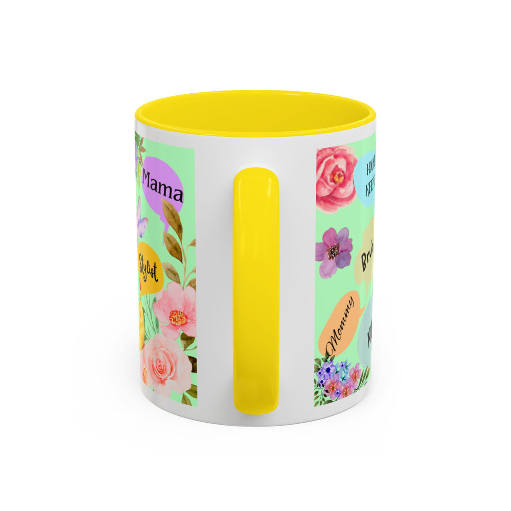 Mom the.... Accent Coffee Mug — Floral Butterfly Gifts for Moms (11/15oz)