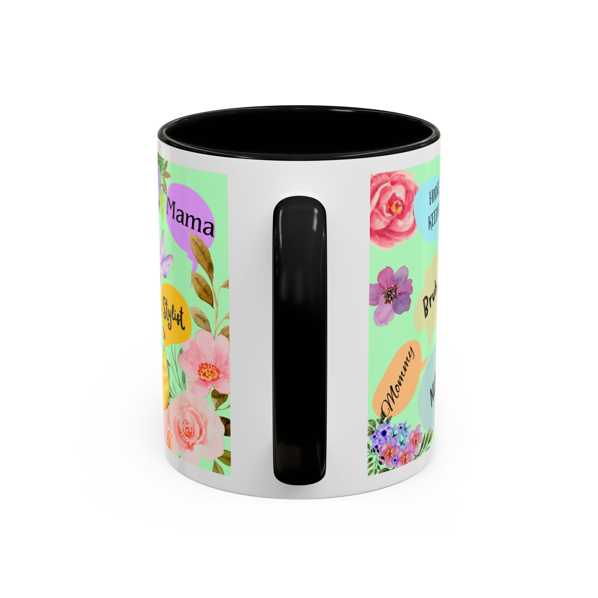 Mom the.... Accent Coffee Mug — Floral Butterfly Gifts for Moms (11/15oz)