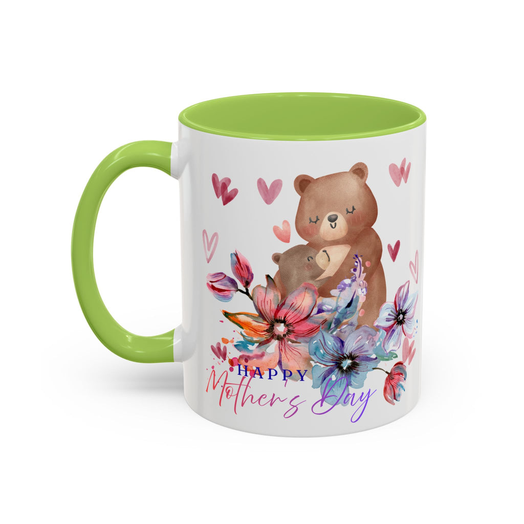 Mother's Day Bear Coffee Mug – Happy Mother's Day Floral Accent Mug