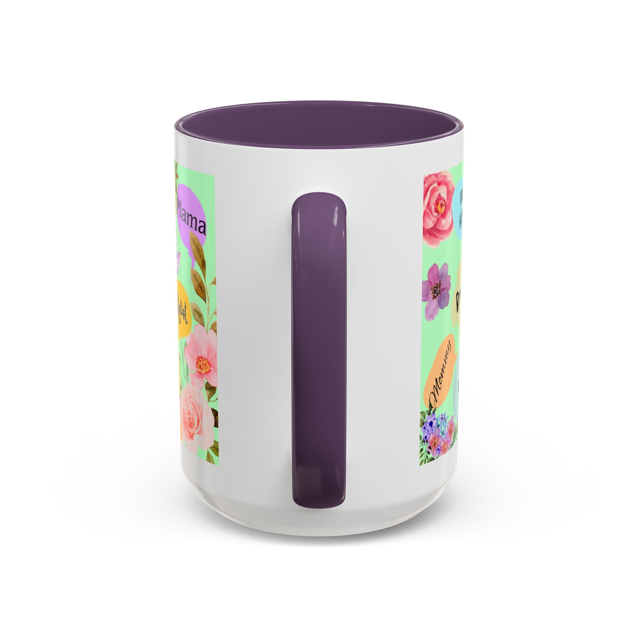 Mom the.... Accent Coffee Mug — Floral Butterfly Gifts for Moms (11/15oz)