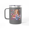 Mothers Day Floral Bear 15oz Insulated Coffee Tumbler Mug