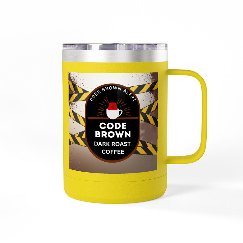 Coffee Mug — Code Brown Dark Roast 15oz Travel Tumbler