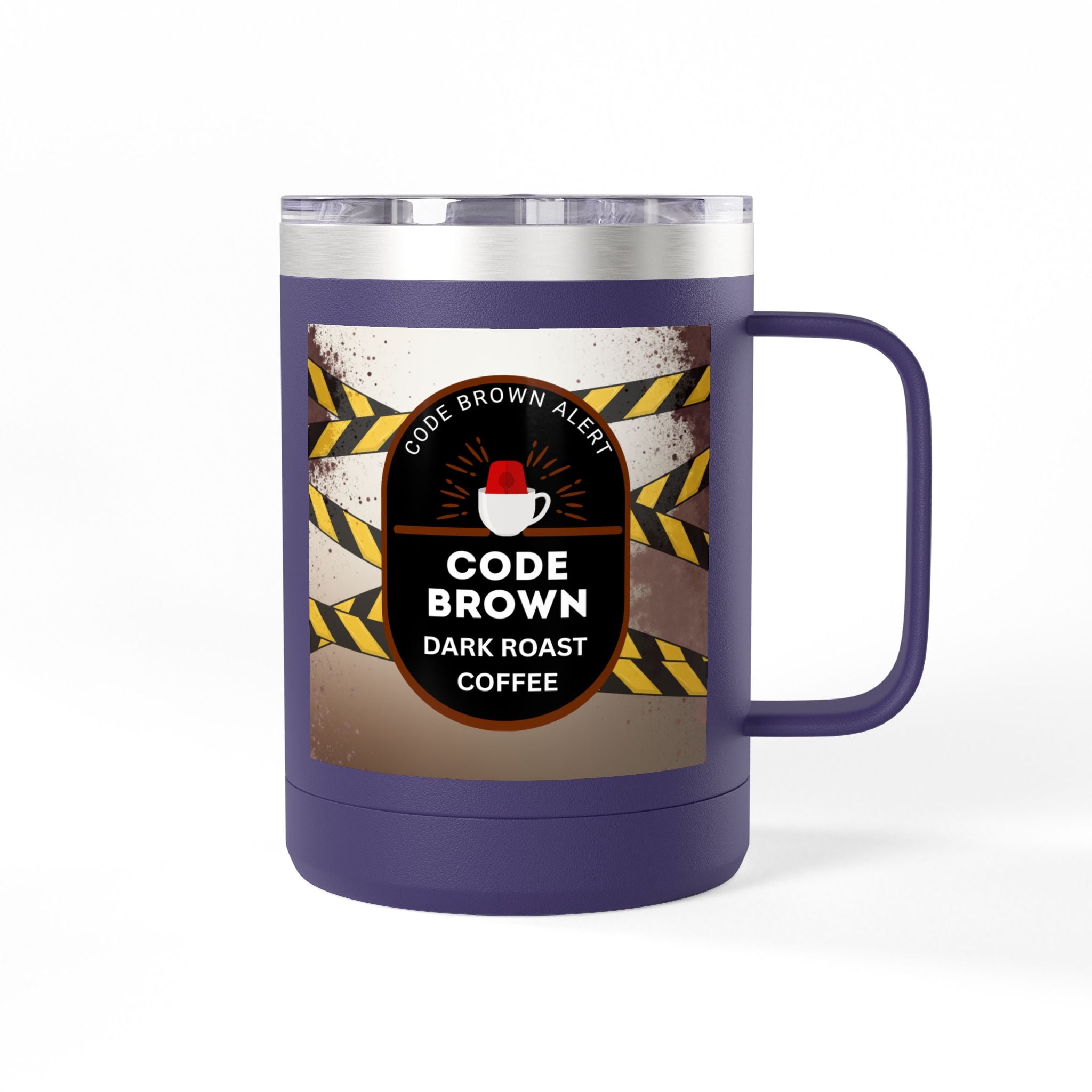 Coffee Mug — Code Brown Dark Roast 15oz Travel Tumbler
