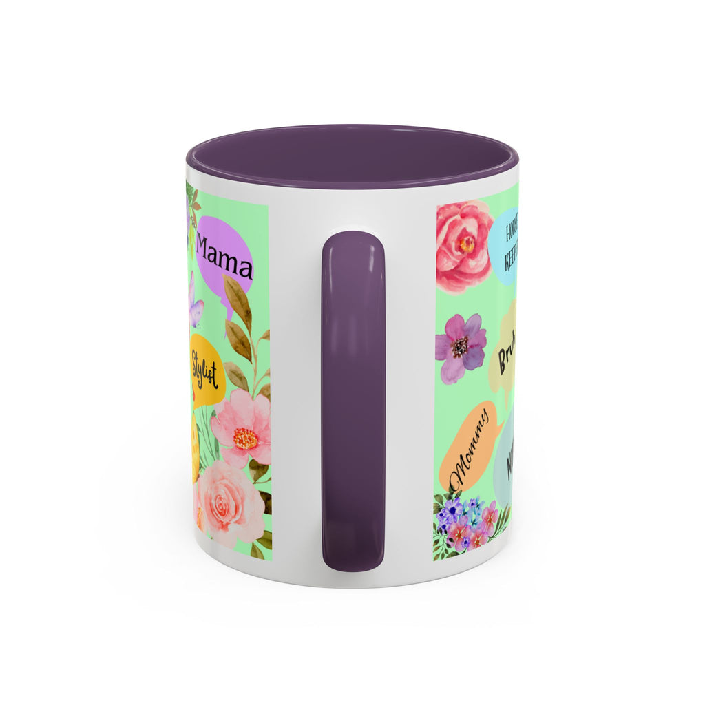 Mom the.... Accent Coffee Mug — Floral Butterfly Gifts for Moms (11/15oz)