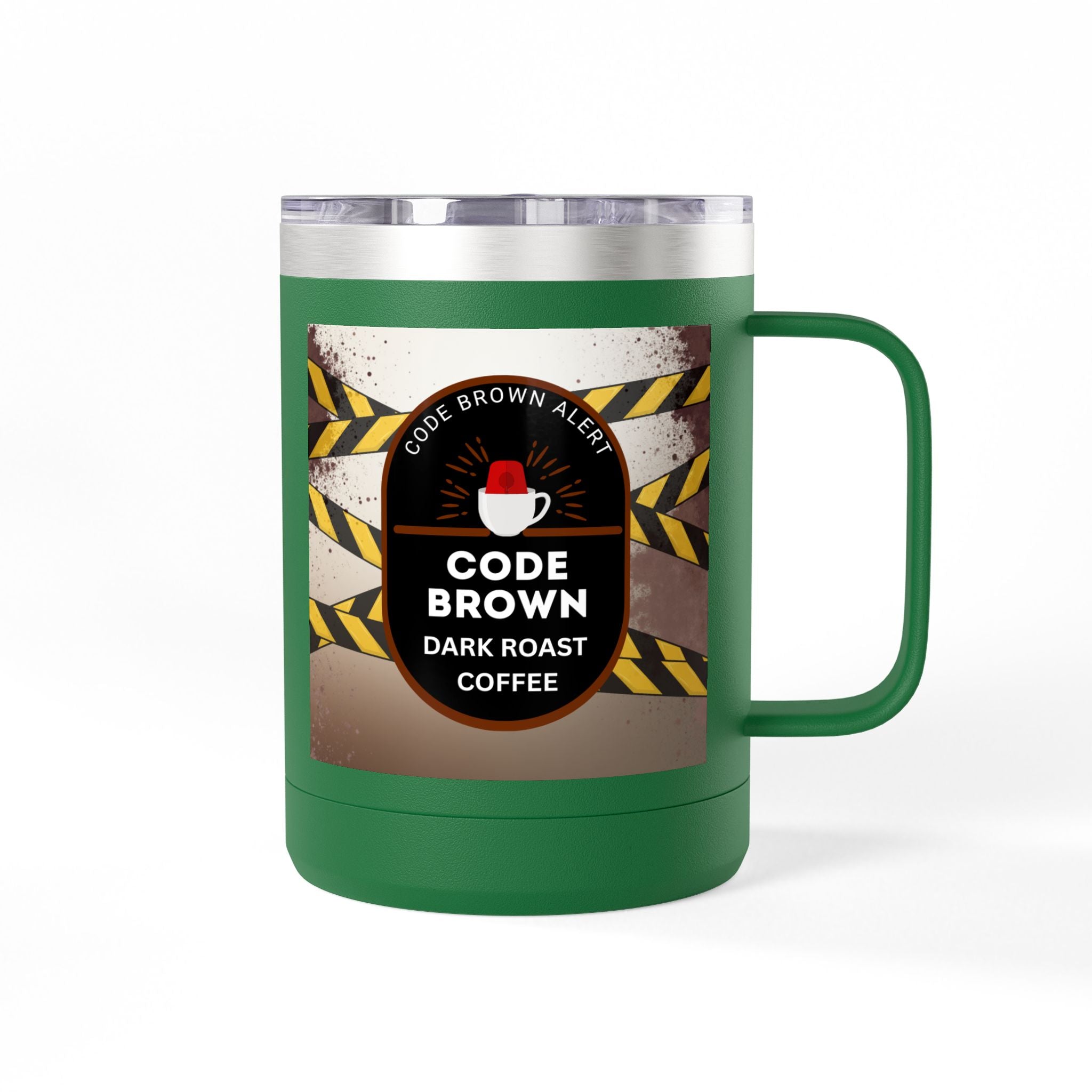 Coffee Mug — Code Brown Dark Roast 15oz Travel Tumbler