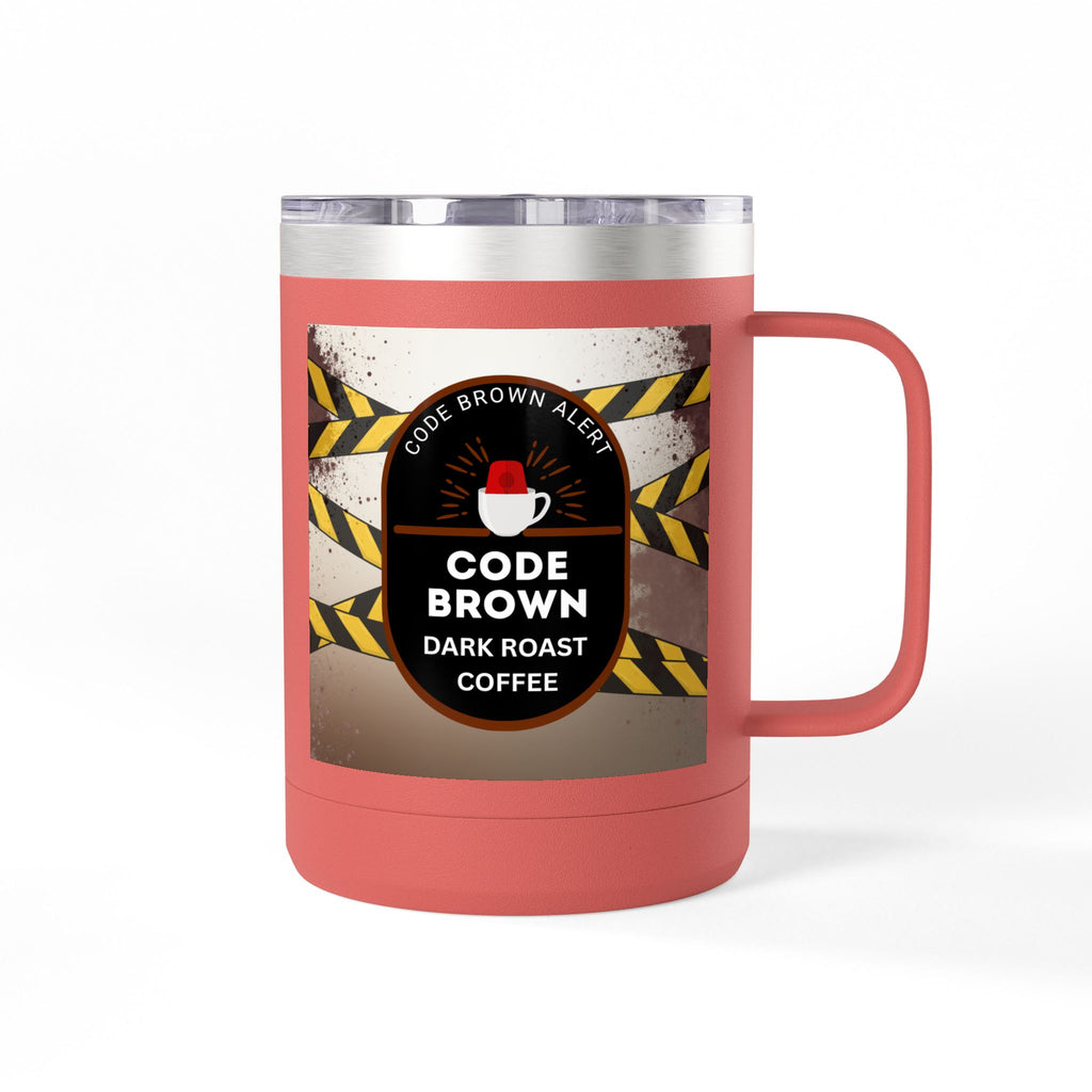 Coffee Mug — Code Brown Dark Roast 15oz Travel Tumbler