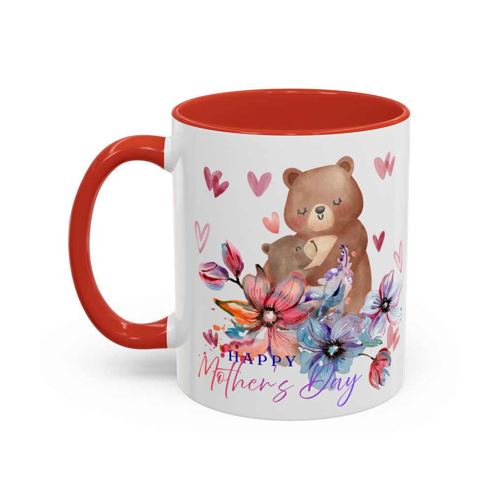 Mother's Day Bear Coffee Mug – Happy Mother's Day Floral Accent Mug