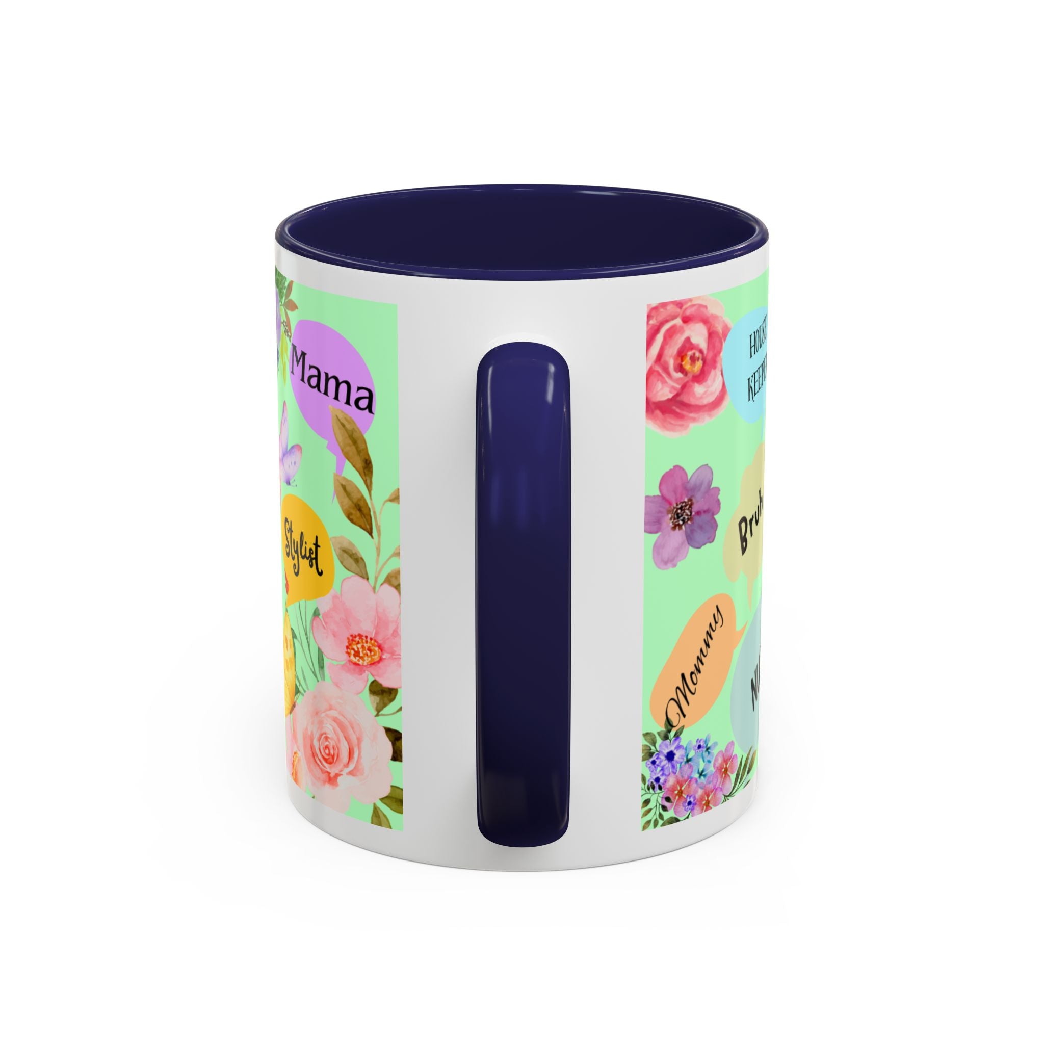 Mom the.... Accent Coffee Mug — Floral Butterfly Gifts for Moms (11/15oz)