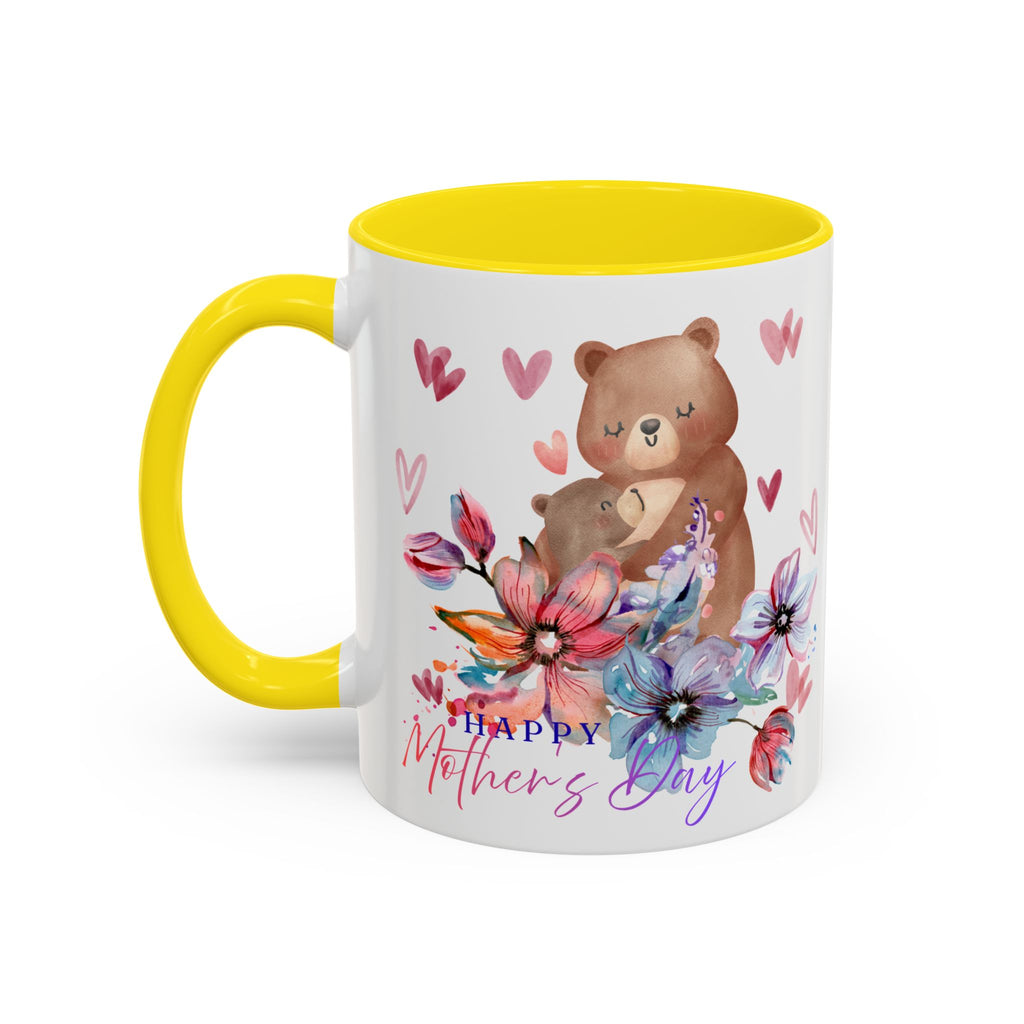Mother's Day Bear Coffee Mug – Happy Mother's Day Floral Accent Mug