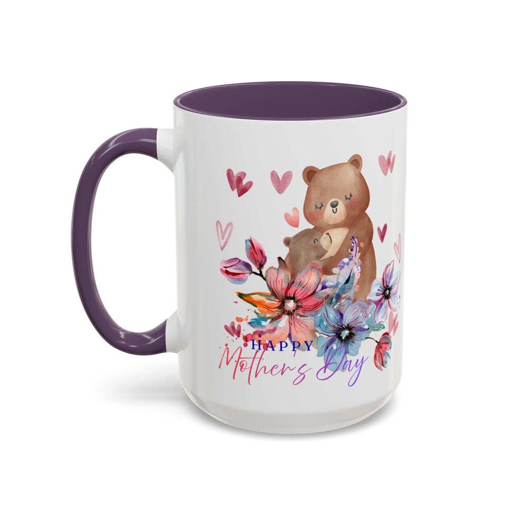 Mother's Day Bear Coffee Mug – Happy Mother's Day Floral Accent Mug