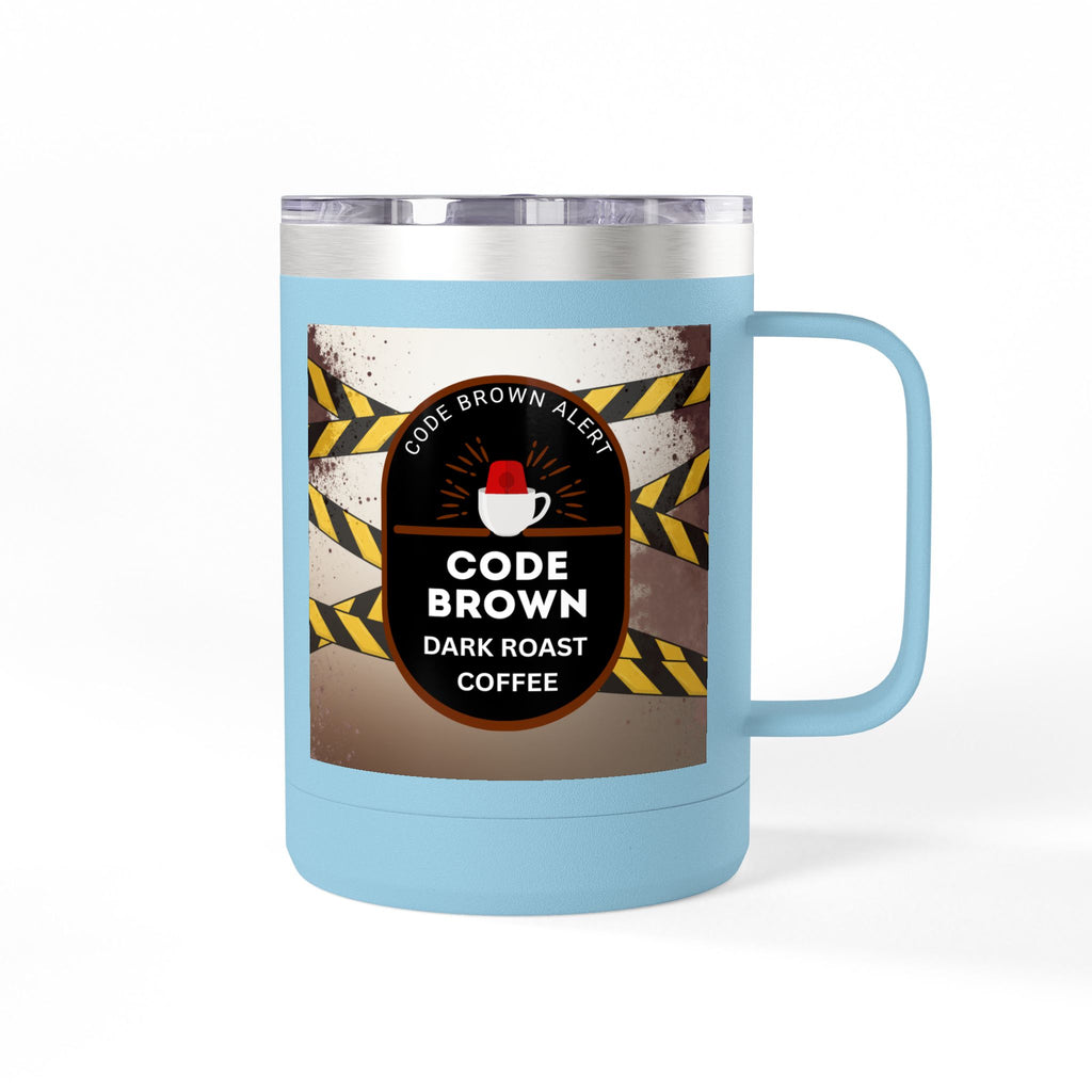 Coffee Mug — Code Brown Dark Roast 15oz Travel Tumbler
