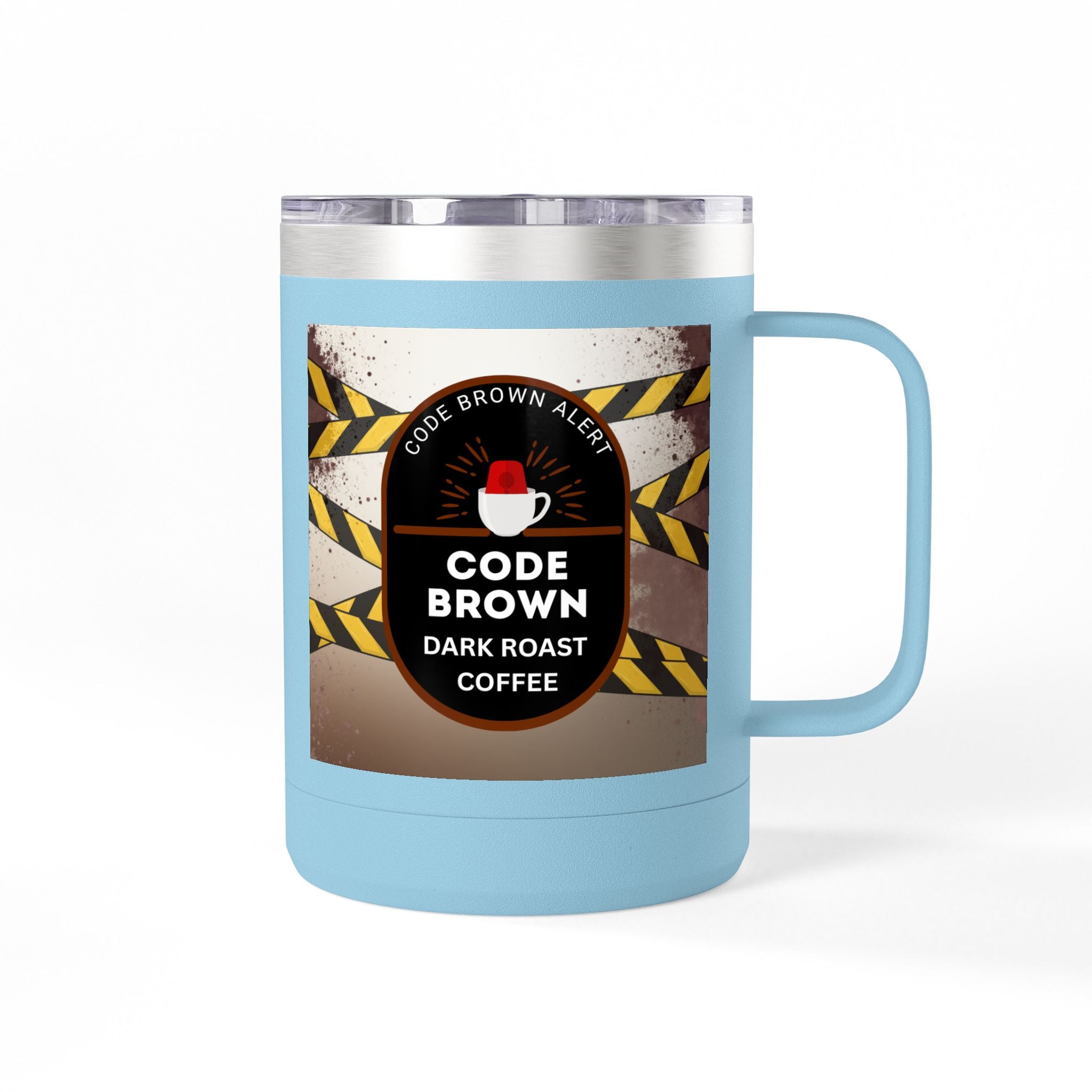 Coffee Mug — Code Brown Dark Roast 15oz Travel Tumbler