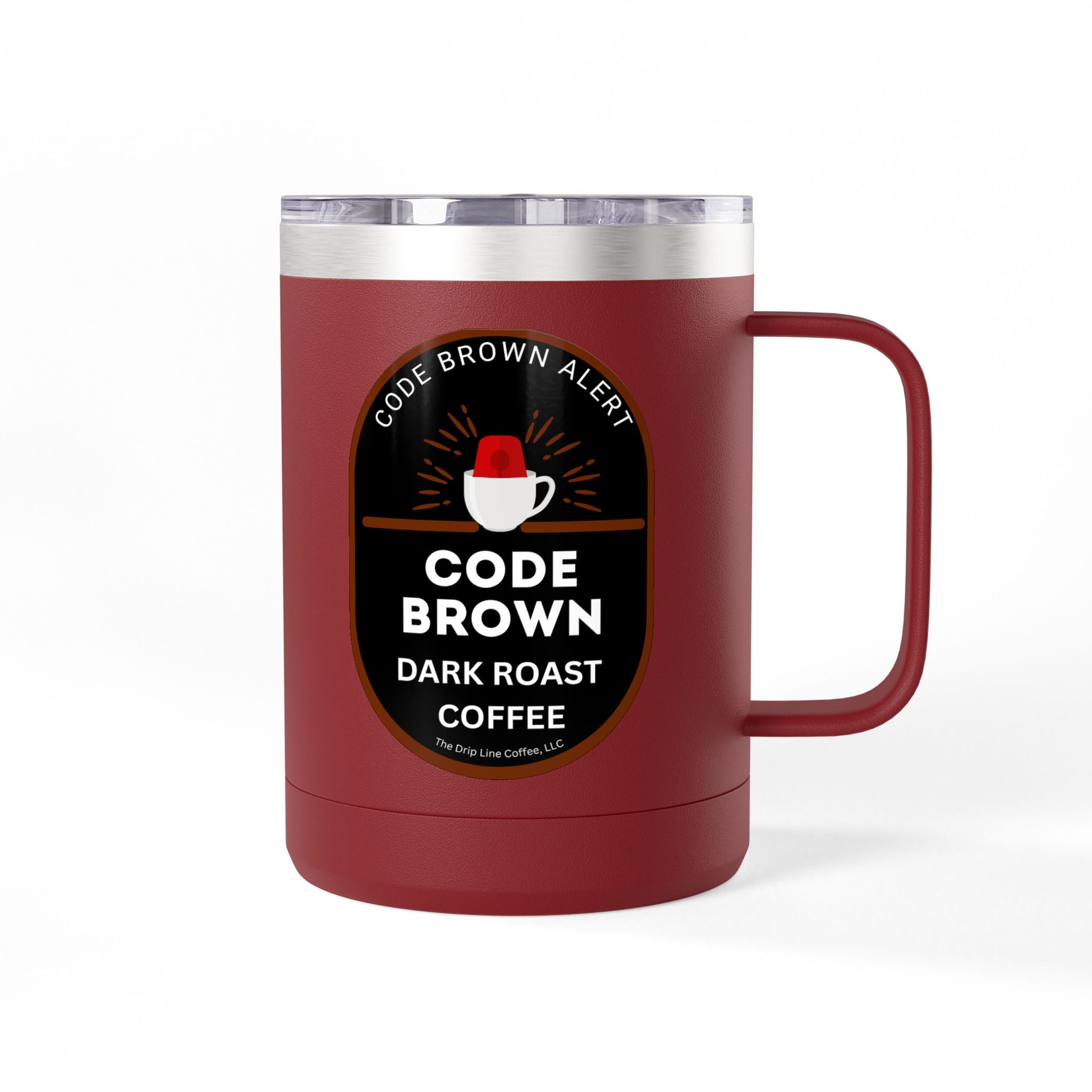 Code Brown Dark Roast Coffee Tumbler — 15oz Insulated Mug